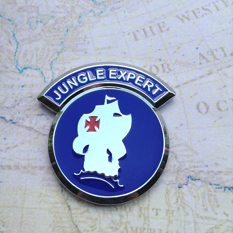 Jungle Expert Badge Metal Car Decal