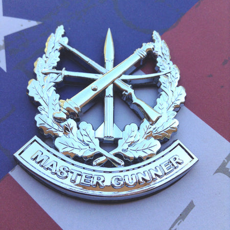 Master Gunner Badge Metal Decal