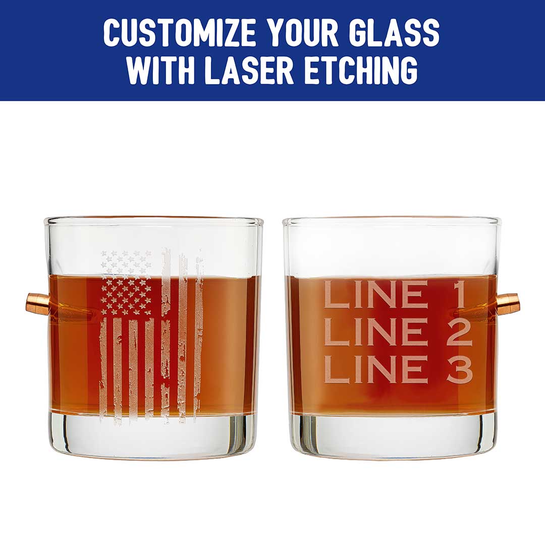 Custom Patriotic Rocks Glass - 11oz