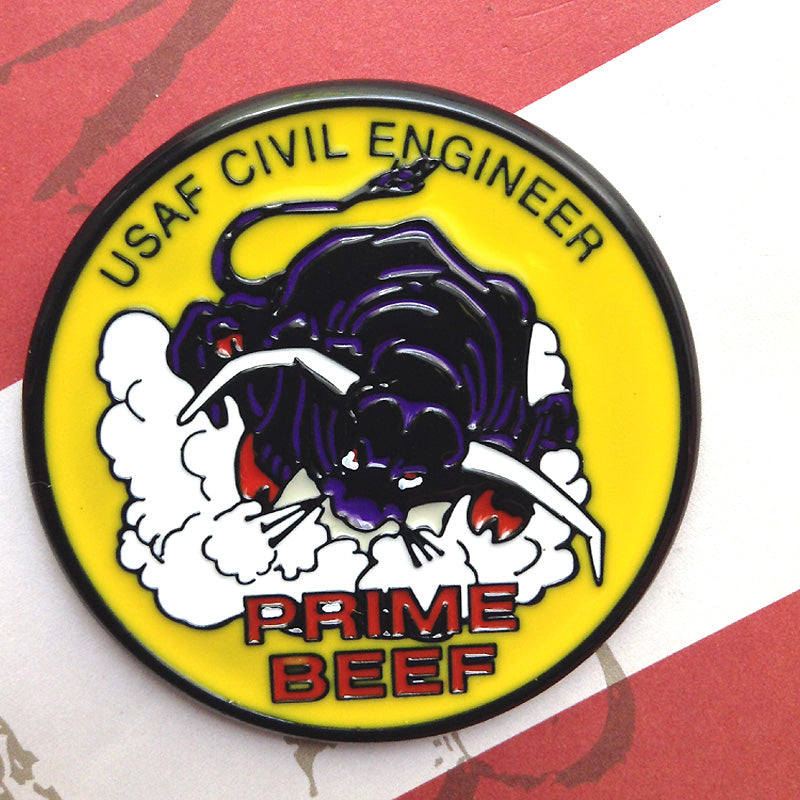 Prime Base Engineer Emergency Force "Prime BEEF" Metal Decal