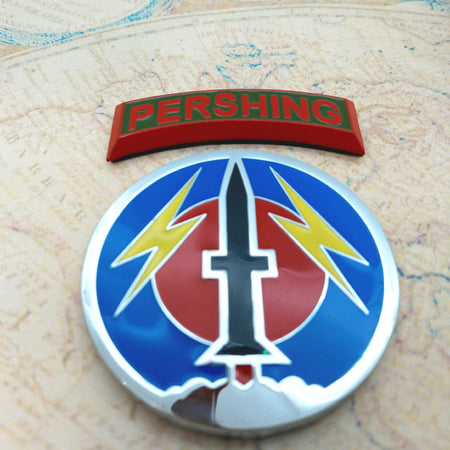 Color 56th Field Artillery Command - Pershing - Metal Car Decal