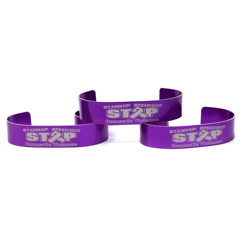 Custom Purple Memorial Bracelets