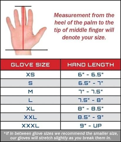 Recon Tactical Gloves by 221B Tactical Sizing Guide