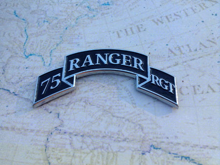 75th Ranger Regiment Scroll Auto Metal Decal