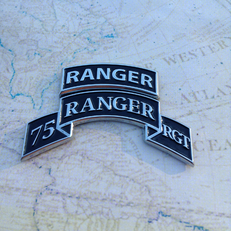 75th Ranger Regiment Scroll Auto Metal Decal