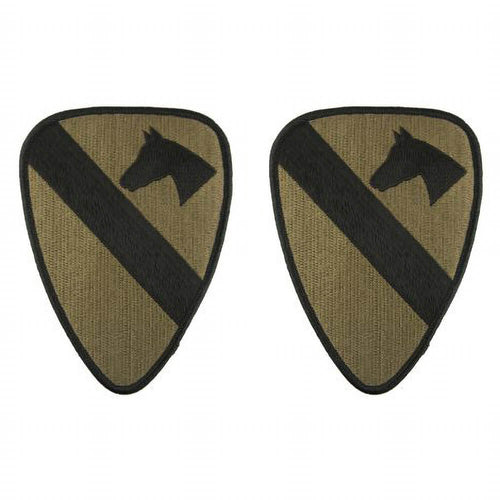 1st Cavalry Division OCP Patch With Hook Fastener - Pair