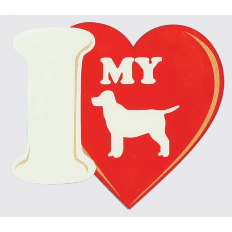 I Love My Dog Decal 4.25" x 3.6"