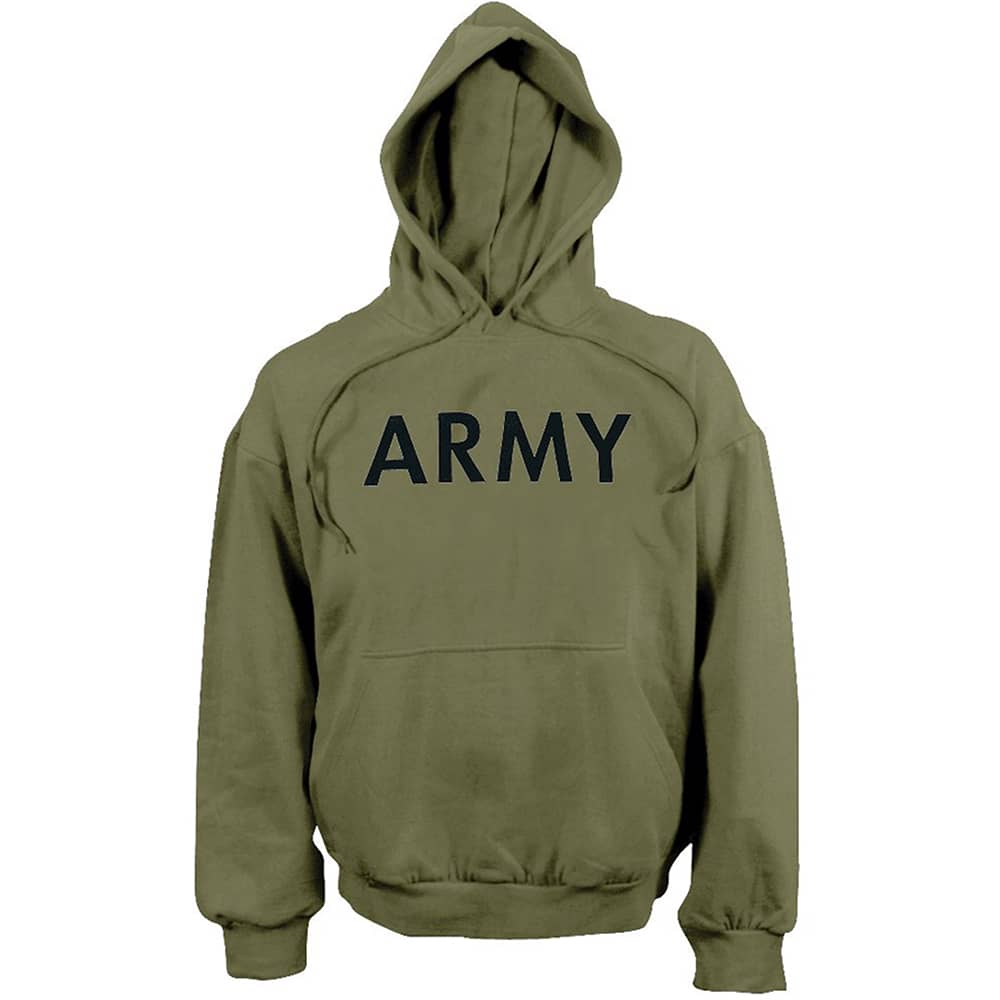 Army PT Pullover Hooded Sweatshirt in Olive Drab