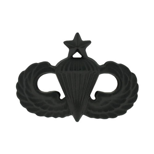 Army Senior Parachutist Badge Black Metal Pin Jump Wings