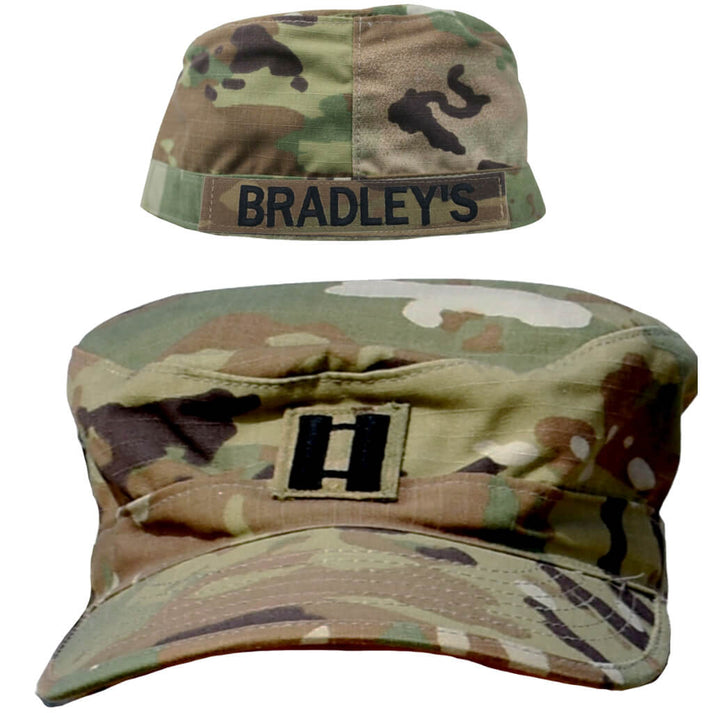 Army Patrol Cap OCP Includes Custom Nametape And Rank Sewn-On USGI