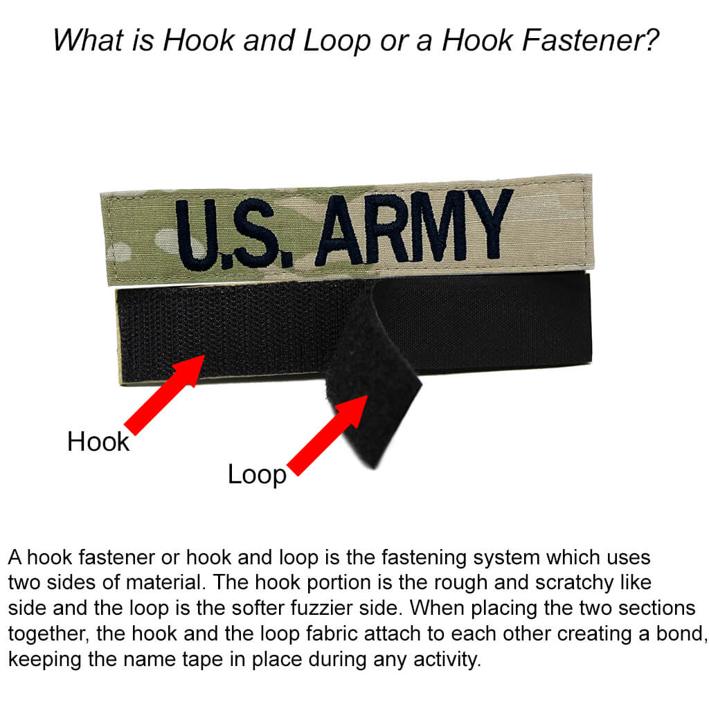 What is a hook fastener on name tape new arrivals